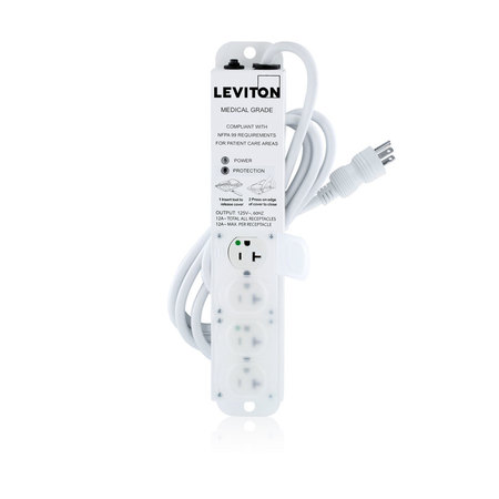 LEVITON SURGE SUPPRESSERS MED 20A SURGE 4REC 7FT 5304M-2S7